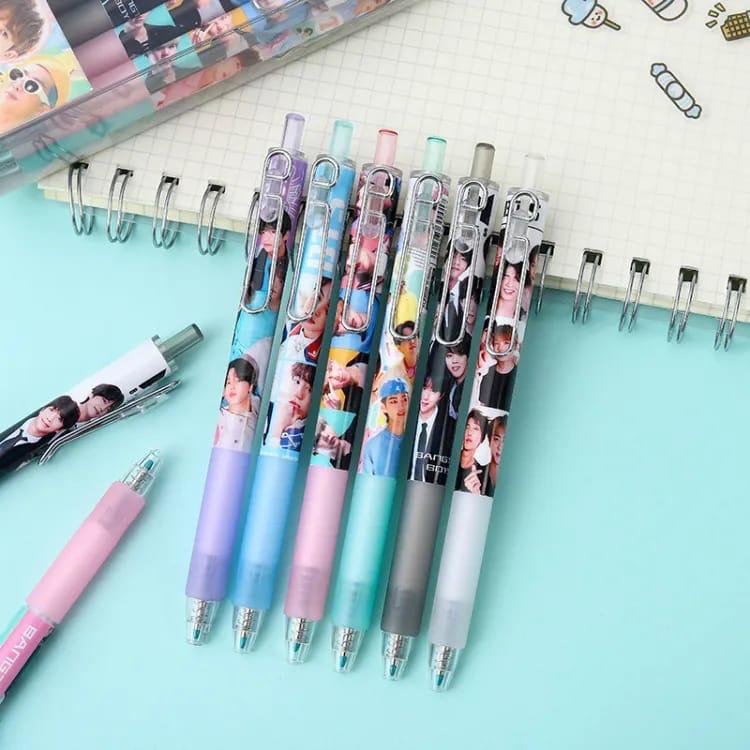 💜✨ BTS Blue Ink Gel Pens – Write with K-Pop Vibes! 🎶🖊️