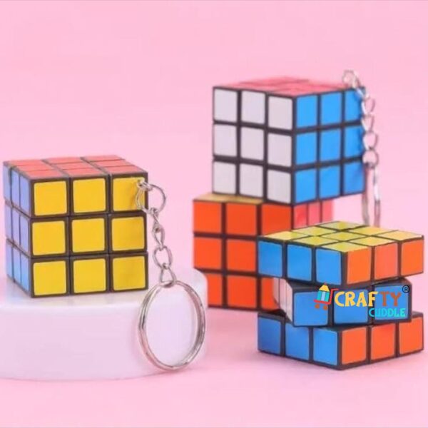 🧩✨ Mini Rubik’s Cube Keychain – Twist, Turn & Play On-the-Go! 🔑🌈