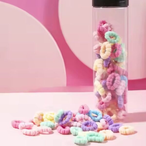 🌸 Pastel Bliss Hair Rubber Bands – Pack of 75! 🌸