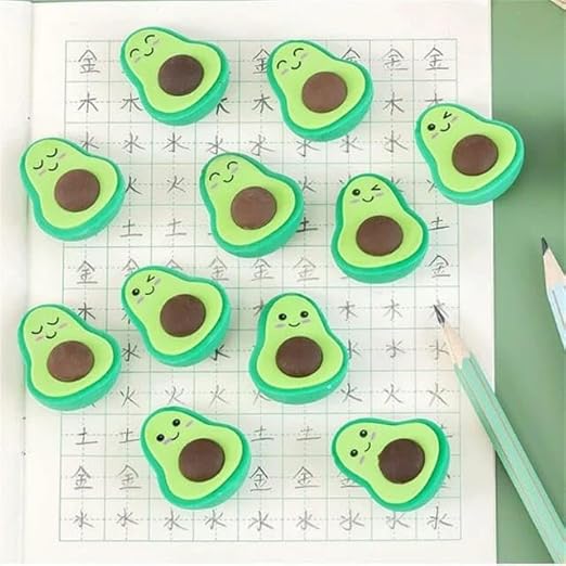 🥑 Smiley Avocado Erasers – Fun, Cute & Functional! ✏️✨