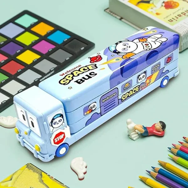 Space Bus Pencil Box for Kids – Fun Stationery Case with Space Design