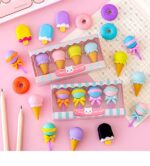 🍨 Dessert Erasers Delight!CRAFTY CUDDLE🍨 Dessert Erasers Delight!Cake Shop Eraser - 11 Pack of 4 Erasers