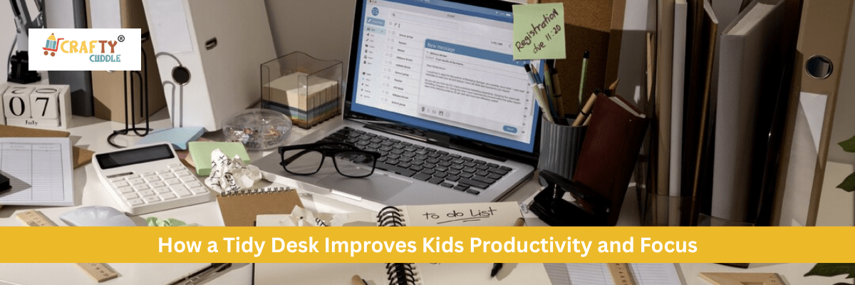 How a Tidy Desk Improves Kids Productivity and Focus - CRAFTY CUDDLE
