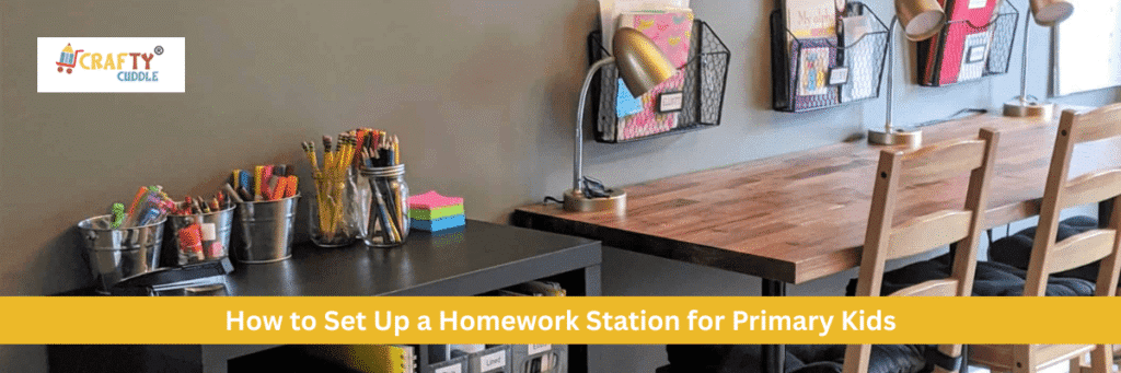 How to Set Up a Homework Station for Primary Kids - CRAFTY CUDDLE