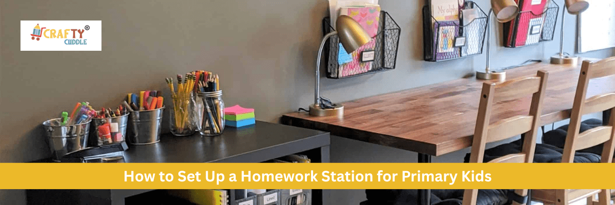 How to Set Up a Homework Station for Primary Kids - CRAFTY CUDDLE