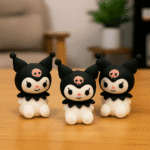 Kuromi 2 - in - 1 Sharpener and EraserStationery > Erasers & SharpenersCRAFTY CUDDLEThree black and white cartoon - like erasers with pink cheeks on a wooden surface.2in1SharpenerEraserAnimeStationery
