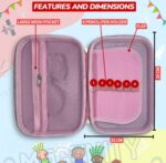 Magical Mermaid Pouch have large mesh pocket, 6 pencil pen holder, Flap , length 22cm, width 15 cm