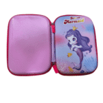 Back view of Magical Mermaid Stationery Pouch showing zipper and fabric design