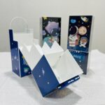 Open Space-themed pencil stand for kids with rocket and planet design