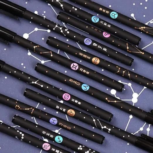 A bundle of Starry Glow pens on the paper.