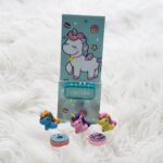 Unicorn Magic pop-up pen stand in Light green, showcasing a charming unicorn design with a built-in mirror and password lock for secure and stylish storage.