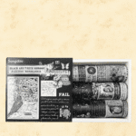 Set of black and white themed washi tapes in a box with 'Songdaoo' branding.