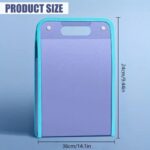 Blue A4 file folder with handle, durable polypropylene for school, home, and office use.