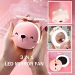 "💄✨ Cartoon Cosmetic Mirror Fan with Light 🌟 - Cute & Practical!"CRAFTY CUDDLE"💄✨ Cartoon Cosmetic Mirror Fan with Light 🌟 - Cute & Practical!"Mini Fan