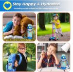 Collage of children with a water bottle, promoting hydration.