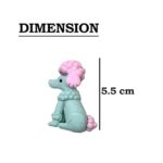 Dog ErasersErasersCRAFTY CUDDLESmall figurine of a dog with a pink hairstyle and dimensions indicated on a white background1animalerasersbacktoschoolsupplies