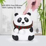 Adorable panda lamp made of soft BPA-free silicone, 100% safety guaranteed for kids