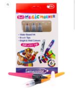 Packet of magic markers in colorful branded packaging