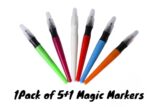 Pack of 5 + 1 magic markers with color-changing ink displayed in packaging