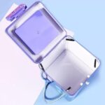 Open small piggy bank with visible money inside