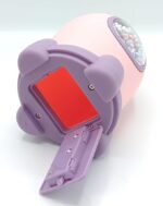 Rocket-shaped piggy bank with open locker and passcode keypad