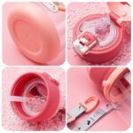 Adorable pink-themed kids water bottle showing close-up of star-shaped cap and anti-slip bottom, designed for safety and easy use