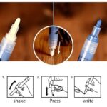 Shake well before use. Press the tip gently on a surface until the paint flows. Then start writing or drawing.