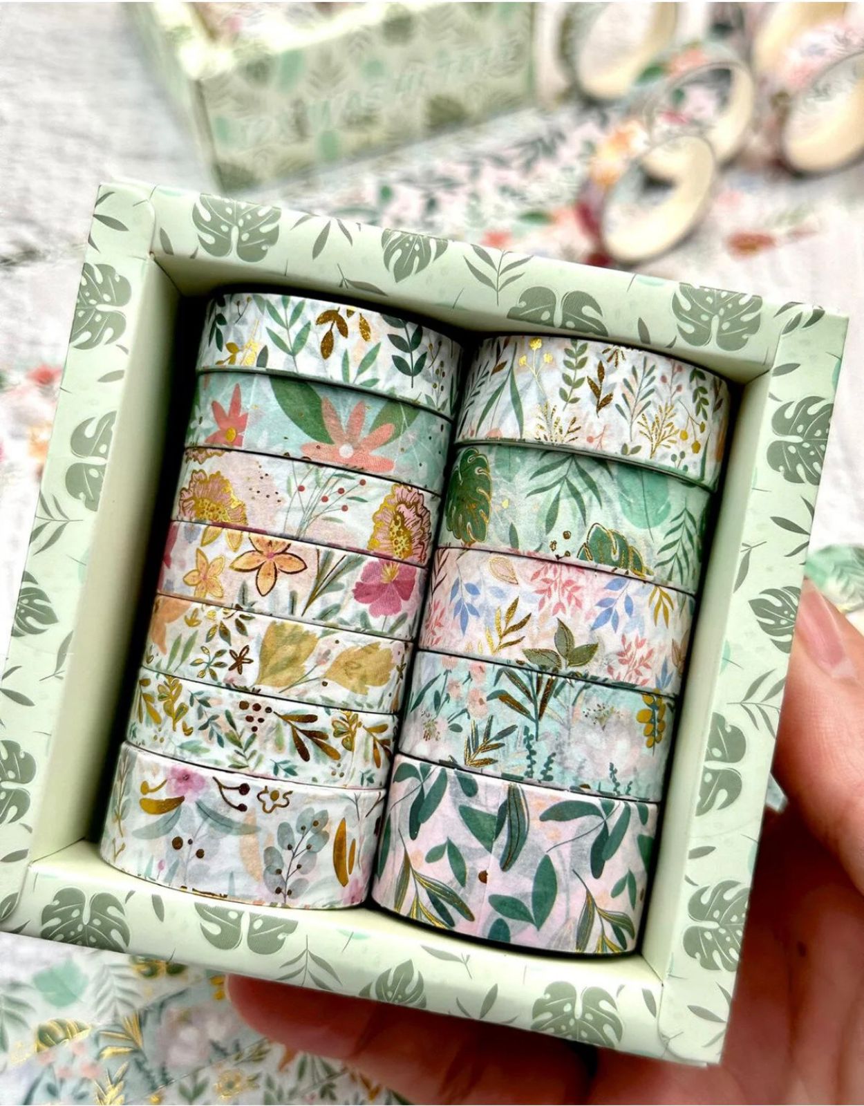 WhatsAppImage2025-12-20at4.01.53PM-1 Set of floral washi tape rolls in a decorative box