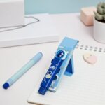 Cute Push - Pull Cartoon Erasers for KidsCRAFTY CUDDLESpace theme push pull eraser on a light surface with a minimal backgroundSpace