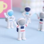 Astronaut Shape Cute ErasersErasersCRAFTY CUDDLEAstronaut erasers with different colored helmets on a gray surface.1cutestationery stationerylover kawaiistationery noveltystationery kidsstationery schoolsupplies stationeryaddict returngifts backtoschool space theme