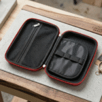 Avengers Superhero Pencil PouchPencil PouchCRAFTY CUDDLEBlack travel case with red trim on a concrete surfaceAvengersPencilBox MarvelStationery SuperheroSchoolSupplies BoysSchoolSupplies AvengersMerch EVAHardCase SchoolPencilCase BackToSchool KidsStationery MarvelFans SuperheroTheme SchoolEssentials