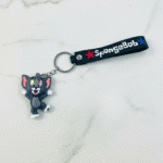 Tom & Jerry Cartoon Silicone KeychainKeychainsCRAFTY CUDDLEKeychain with cartoon character and SpongeBob logo on a white background2 (1 Tom & 1 Jerry)TomAndJerry CartoonKeychain CuteKeychain KeyringLove BagCharms AnimeAccessories KidsAccessories ReturnGiftIdeas TrendyKeychains GiftForKids