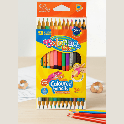 Duo Colour Pencils Set of 12 (24 Shades)