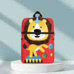 Kids 3D Animal BackpackKids BagsCRAFTY CUDDLEChildren's backpack with a cartoon lion design on a light blue backgroundRedKidsBackpack AnimalBackpack PreschoolBag ToddlerBackpack CartoonSchoolBag KindergartenBag MiniBackpackForKids CuteKidsBag SchoolBagForGirls SchoolBagForBoys