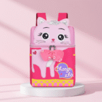 Kids 3D Animal BackpackKids BagsCRAFTY CUDDLEPink cat - shaped backpack with a bow on a pink backgroundPinkKidsBackpack AnimalBackpack PreschoolBag ToddlerBackpack CartoonSchoolBag KindergartenBag MiniBackpackForKids CuteKidsBag SchoolBagForGirls SchoolBagForBoys