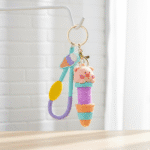 Cute Cartoon Stretchy KeychainKeychainsCRAFTY CUDDLEColorful keychain with a pig design on a white backgroundPigCuteKeychain KawaiiAccessories KidsStationery ReturnGiftIdeas PartyFavor BackpackCharm FidgetToy KidsGifts TrendingToys BagAccessories