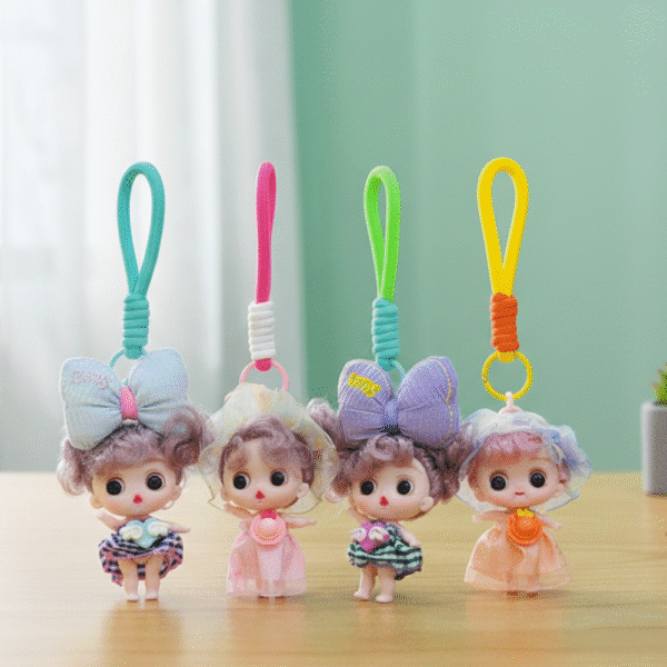 Cute Mini Doll Keychain for Girls