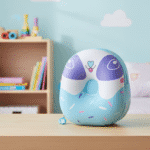 Cute Cartoon Donut Backpack for KidsKids BagsCRAFTY CUDDLEColorful backpack with a donut design on a wooden surface in a child's roomBlue DonutKidsBackpack CuteBackpack CartoonBag MiniBackpack SchoolBagForKids ToddlerBackpack GirlsBackpack BoysBackpack KidsFashionAccessories DonutBackpack