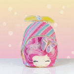 Cute Mermaid Mini Backpack for GirlsKids BagsCRAFTY CUDDLEColorful backpack with a design of a face with pink hair and a butterfly on a pastel backgroundDark PinkMermaidBackpack CuteKidsBag GirlsBackpack MiniBackpack HolographicBag GlitterBackpack PastelAesthetic KidsFashion ToddlerBackpack BackToSchool GiftForGirls UnicornVibes CuteAccessories KidsTravelBag TrendyKids
