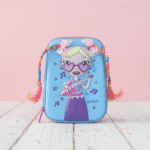 Cute Girl Printed Hardtop Pencil CasePencil PouchCRAFTY CUDDLEBlue pencil case with cartoon character and colorful tassels on a light pink backgroundSky BluePencilCase CuteStationery GirlsStationery HardtopPencilCase SchoolEssentials KidsAccessories BackToSchool StationeryLover LargeCapacityPouch OrganizerCase CartoonPrint TrendyKids GiftForGirls SchoolBagMustHave CuteSchoolSupplies