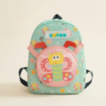 Kids Cartoon Backpack with Detachable Sling BagKids BagsCRAFTY CUDDLEChildren's backpack with butterfly design and 'cutoo' branding on a beige backgroundButterflyKidsBackpack CartoonSchoolBag NurseryBag PreschoolBackpack ToddlerSchoolBag SchoolBagForKids LightweightBackpack KidsTravelBag KindergartenBag BackpackWithSling