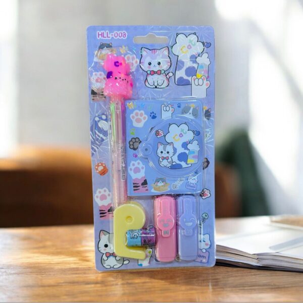 Cute Cat Kids Stationery Gift Set