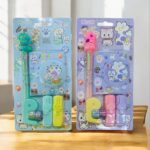 Cute Cat Kids Stationery Gift SetStationery SetsCRAFTY CUDDLETwo packages of stationery sets with cartoon designs on a wooden surface.Pack of 2 (Purple & Green)kidsstationery cutestationery schoolsupplies backtoschool stationerylove cartoonstationery kawaiistationery kidsgifts returngifts studentessentials stationeryshop creativekids schoolessentials giftideasforkids trendingproducts shopnow