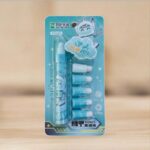 Pen Shape Eraser with RefillsErasersCRAFTY CUDDLEPackaging of a set of green eraser with cartoon character on a wooden surfaceGreencutestationery stationerylover stationeryaddict schoolstationery kidsstationery studyessentials stationeryhaul backtoschool noveltystationery deskaccessories