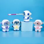 Cute Astronaut Manual Pencil SharpenerStationery > Erasers & SharpenersCRAFTY CUDDLESet of four astronaut - themed pencil sharpeners on a blue backgroundPurpleAstronautStationery SpaceTheme CuteStationery KidsStationery PencilSharpener CartoonStationery BackToSchool SchoolSupplies StudyEssentials ReturnGiftIdeas