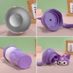 Kids Cartoon Stainless Steel Insulated Sipper BottleTumblersCRAFTY CUDDLECollage of a purple and white tumbler with a character design on a pink surface.Blue StitchKidsWaterBottle CartoonBottle StainlessSteelBottle 1000mlBottle SchoolWaterBottle SipperBottle LeakproofBottle KidsEssentials BackToSchool ReusableBottle