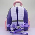 Cute Cartoon Backpack with Mini PouchKids BagsCRAFTY CUDDLEPurple and pink backpack with reflective strips on a light gray backgroundGreen