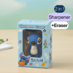 Box of a 2-in-1 Sharpener and Eraser with Stitch design on a light background