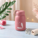 Leak Proof Rabbit Print Glass BottleCartoon Kids Water BottleCrafty CuddleLeak Proof Rabbit Print Glass BottlePinkKidsGlassBottle 350mlBottle GlassWaterBottle RabbitPrintBottle LeakProofBottle SiliconeCoverBottle ToddlerWaterBottle SchoolWaterBottle BPAFreeBottle ReusableBottle
