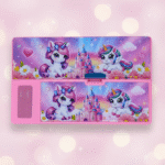 Unicorn Jumbo Pencil BoxJumbo unicorn pencil boxCRAFTY CUDDLEColorful pencil case with unicorn design on a pink backgroundUnicorn Jumboback to school suppliescolorful pencil box